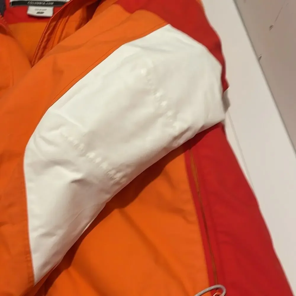Columbia Brand Omni Shield Windbreaker Rain Jacket Women's Large Orange